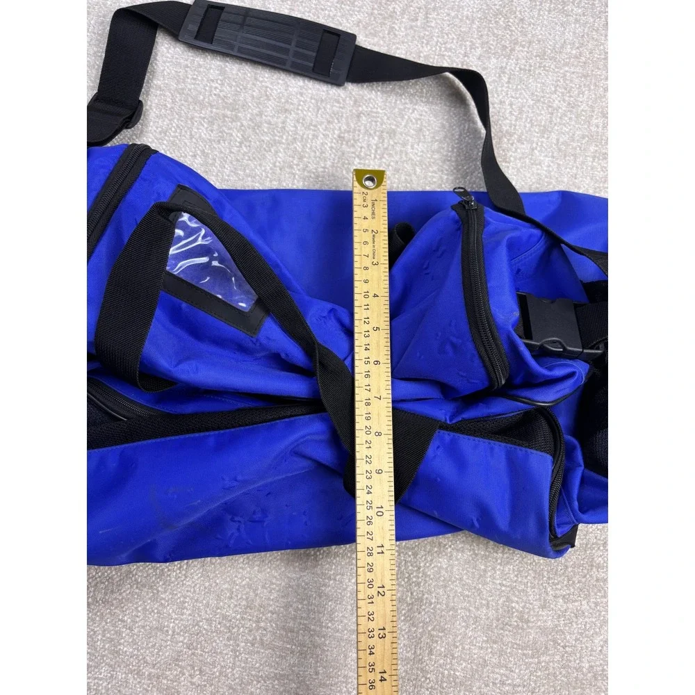 Polo Sport Ralph Lauren Blue Duffel Bag Gym Travel Mesh Pocket Vintage Style